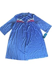 Vintage Lorraine Purple/Pink/White Silky Button Front Robe Kimono Women's Size L