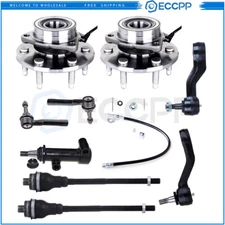 Front Tie Rod End Ball Joint with Wheel Hub Bearing For 2001-06 Chevrolet Tahoe