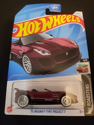 2024 Hot Wheels #116 HW Roadsters 5/5 '15 JAGUAR F-TYPE PROJECT 7 Red Near Mint