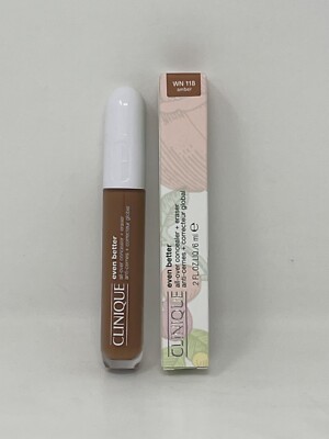 NEW-Clinique Even Better All-Over Concealer + Eraser, WN 118 amber-0.2 FL OZ