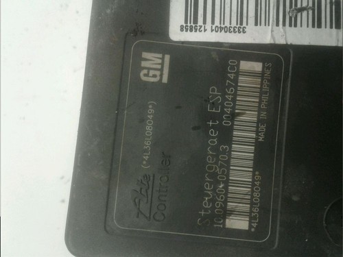 ABS PUMPE Opel Zafira (M75) MPV 1.9 CDTI (Z19DT) 2007 93191515