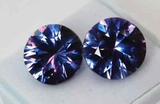 Natural Alexandrite Color Change Round 16.00 Ct Certified Loose Gemstones Pair