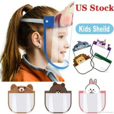 2 Pcs OF Kids Safety Full Face Shield Protective Clear Film Dustproof Anti-Fog