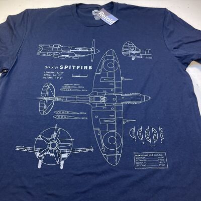 NEW SPITFIRE Supermarine Spitfire Fighter Plane Jet Royal Air Force T SHIRT XL