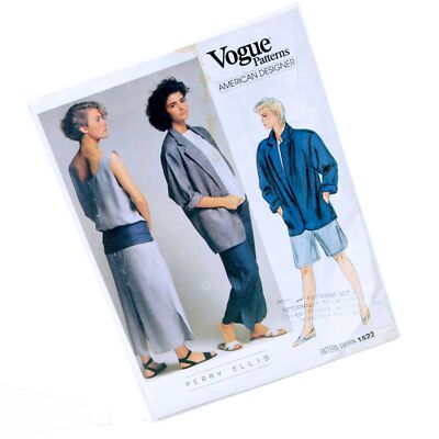 Vogue American Designer Jacket Dress Top Pants Shorts 1522 Perry Ellis Sz 8 UC
