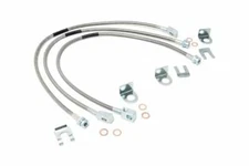 Rough Country Front & Rear Stainless Steel Brake Lines 4-6in for Lifts XJ/YJ/TJ