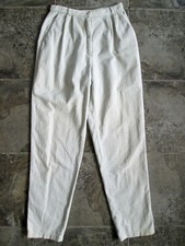 VTG Sassafras Corduroy Pants 26x31 11 Stone White High Waist Mom Pleated Tapered