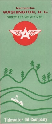 1964 Tidewater Road Map: Metropolitan Washington, D.C. NOS