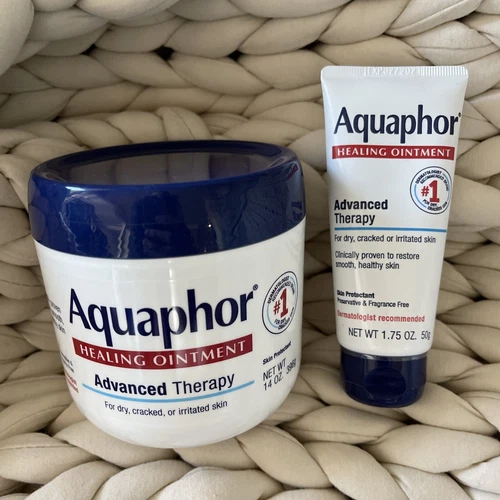 2 Aquaphor Healing Ointment Moisturizing Skin Protectant for Dry Cracked Skin
