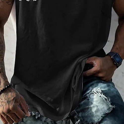 Plus Size 38-50 Mens Vest Tank Tops Summer Bodybuilding Gym Muscle T Shirt Tee - Picture 5 of 44
