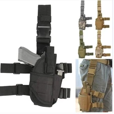 Tactical Drop Leg Holster Adjustable Right Hand Thigh Gun Pouch with Mag Holder