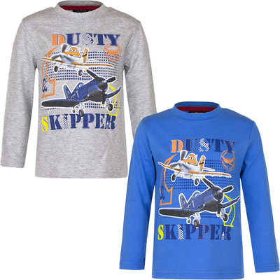 Langarmshirt Longsleeve Jungen Shirt Planes Pullover blau grau 98 104 116 128#99