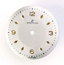 Factory-Original NOS Breitling Wristwatch Dial Cal. FHF186, Swiss 1950