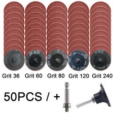 50 Type R Roll Lock Quick Change Discs Die Grinder Sanding Pads 2" 50mm UK