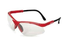 Safety Glasses Red Frame/Clear Lens Anti-Fog GLASS30R