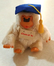 Vintage Russ Gorilla Monkey Baby Gonga Graduation Thumb Sucking Plush 1983