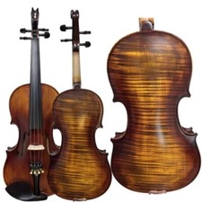 Strad style SONG Maestro 4/4 violin,carving Horse head,whole flamed back