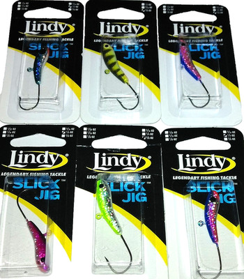 Lindy Tackle 3/8 & 1/4 Slick Ice Jigs  (Lot of 6-SJ3814-05)