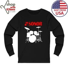 Sonor Drums Men's Black Size S to 2XL