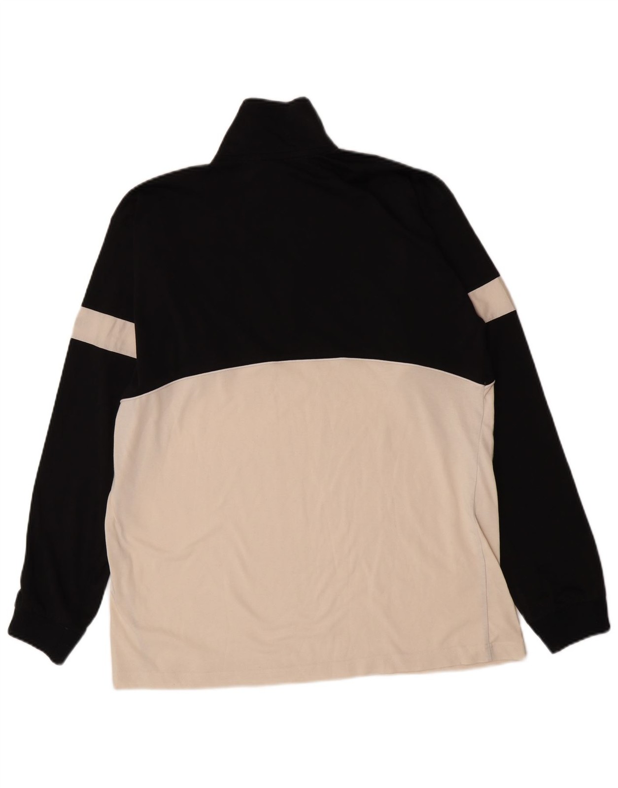 Champion Mens Zip Neck Graphic Pullover Tracksuit Top XL Black Colourblock BD09 image 2