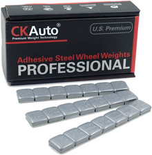 1/2Oz, 0.5Oz, Grey, Adhesive Stick on Wheel Weights, 63 Oz/ 4 Lb/Box, OE Quality