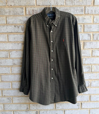 Ralph Lauren Long Sleeve Button Up Plaid Classic Fit Shirt Men's Size L