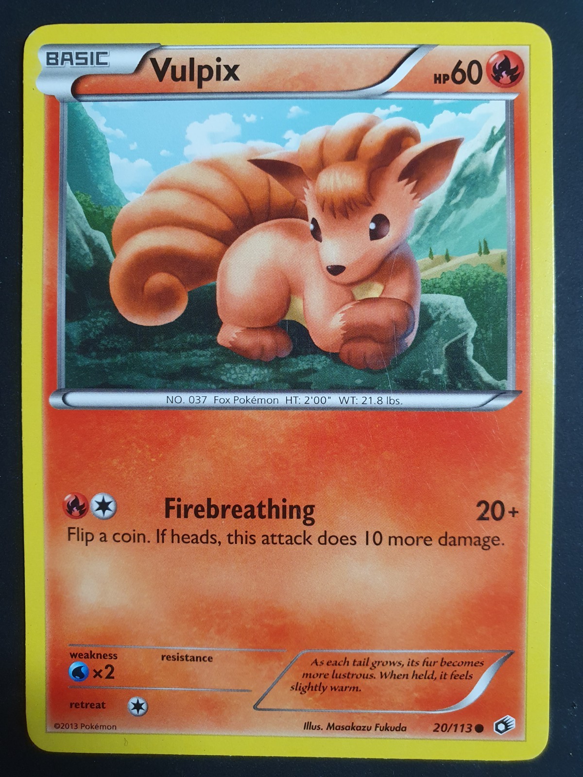 Vulpix 20/113 - Legendary Treasures Set - Pokemon Card - Lightly Played