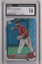 2022 BOWMAN CHROME JORDAN LAWLAR PROSPECT MOJO MEGA BOX BCP-141 CGC 10 GEM MINT