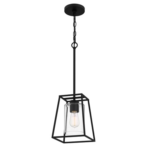 Prescott 1-Light Mini Pendant in Matte Black - Picture 4 of 7