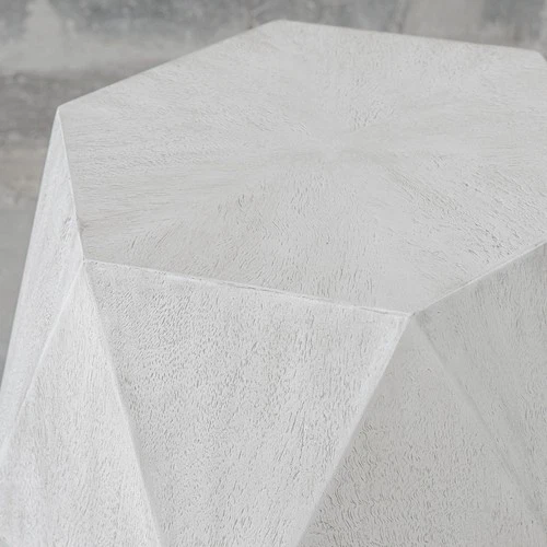 Uttermost 25273 Volker 18"W Wood Accent Table - White - Picture 3 of 6