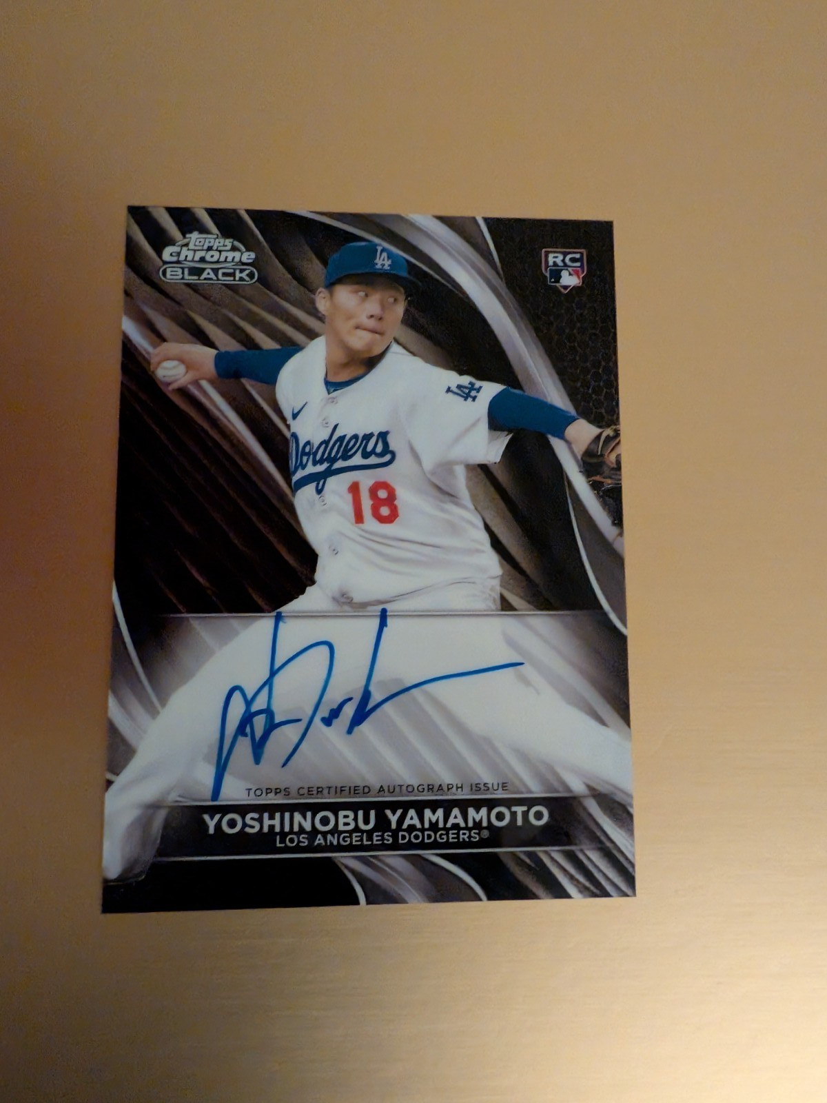 2024 Topps Chrome Black Yoshinobu Yamamoto Auto #CBA-YY Dodgers WS MVP