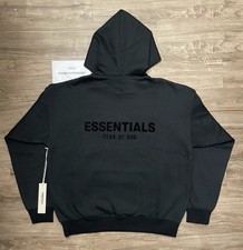 Fear of God Essentials Hoodie SS22 Stretch Limo Black - 100 Authentic S XXL