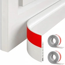 2 Pack under Door Draft Stopper, 39" Premium Door Sweep Seal Strip Door Weather