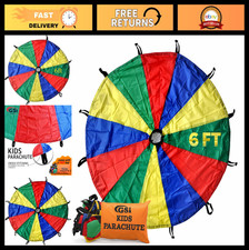 Rainbow Parachute Toy for Kids - 6ft Play Tent Game for Gymnastics  Outdoor Fun