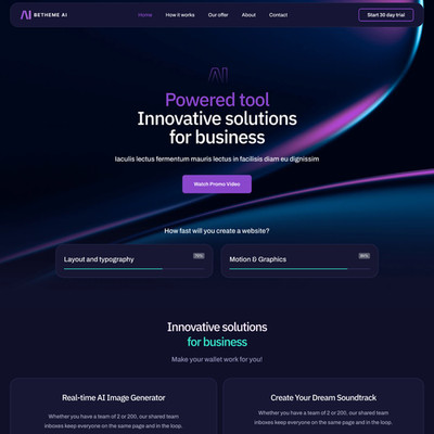 AI Tool Websites Design zum Verkauf mit kostenlosem VPS Webhosting