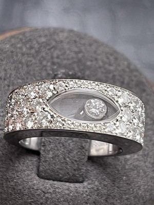 Chopard Ring Diamanten 750/-18k Weißgold Gr. 52