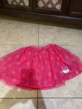 Pink Hello Kitty Girl's Tutu Stars Sparkle Skirt Size L 10-12