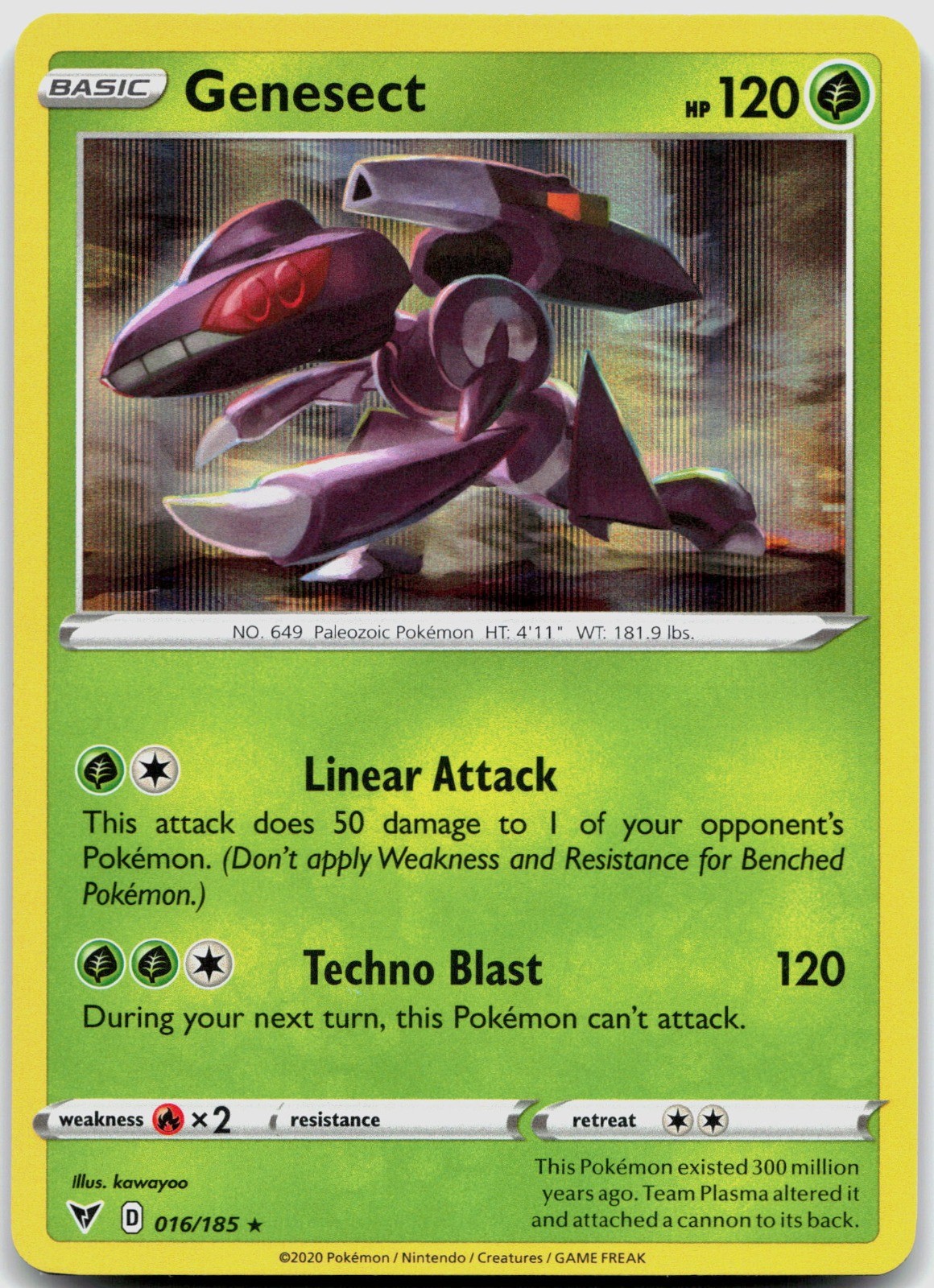 Genesect 016/185 SWSH04: Vivid Voltage POKEMON TCG Holo Rare