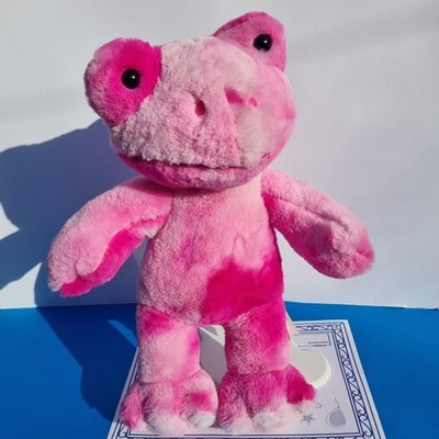 BUILD A BEAR Pink Frog Tye Dye Valentines Plüsch 2023 Edition Neu mit Etikett 