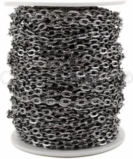 4X6Mm Cable Chain - Gunmetal Color - 100 Feet