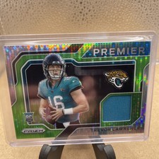 Trevor Lawrence 2021 Panini Prizm Premier Neon Green Pulsar Prizm Rookie Card