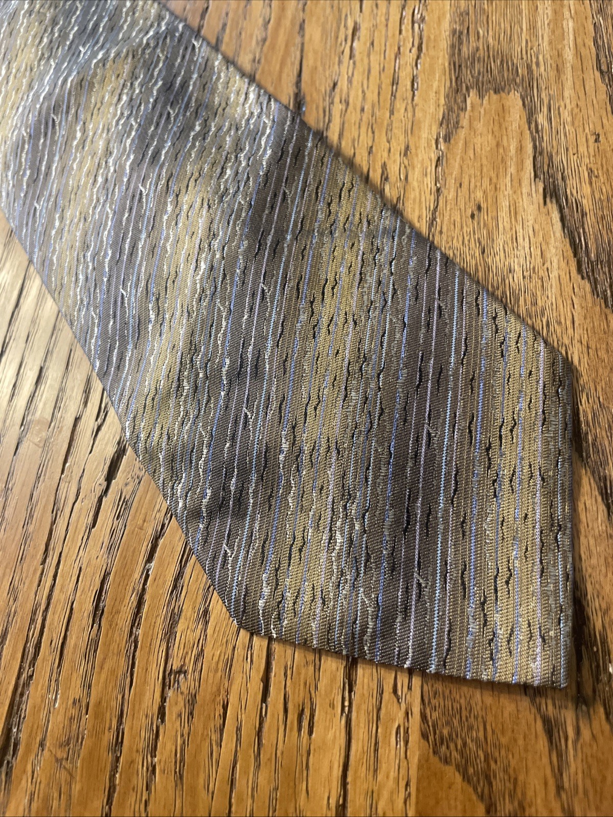 Vintage EUC Zanetti Striped Abstract Silk Tie Men’s Necktie Made In Italy