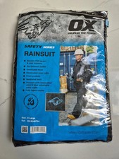 Ox Rainsuit Unleash the Power Waterproof Fullytape Seams Front Pocket XL Black