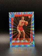 2021-22 Jalen Johnson Panini Donruss Rated Rookie Holo Light Blue Laser /60