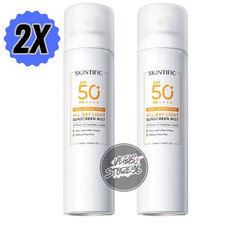 SKINTIFIC All Day Light Face Spray Sunscreen SPF50 PA   Clear Tinted 2 x 120ml