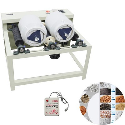 110V Dry/Wet Fine Grinding Lab Ball Mill, 2×5L Ceramic Jars Horizontal Ball Mill