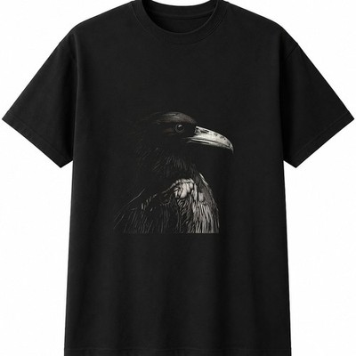 Charcoal Rook Bird Herren Damen T-Shirt Ornithologie Unisex Neuheit Geschenk Tee lustig