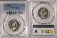2025 P Althea Gibson 25c PCGS MS66 Women Quarter