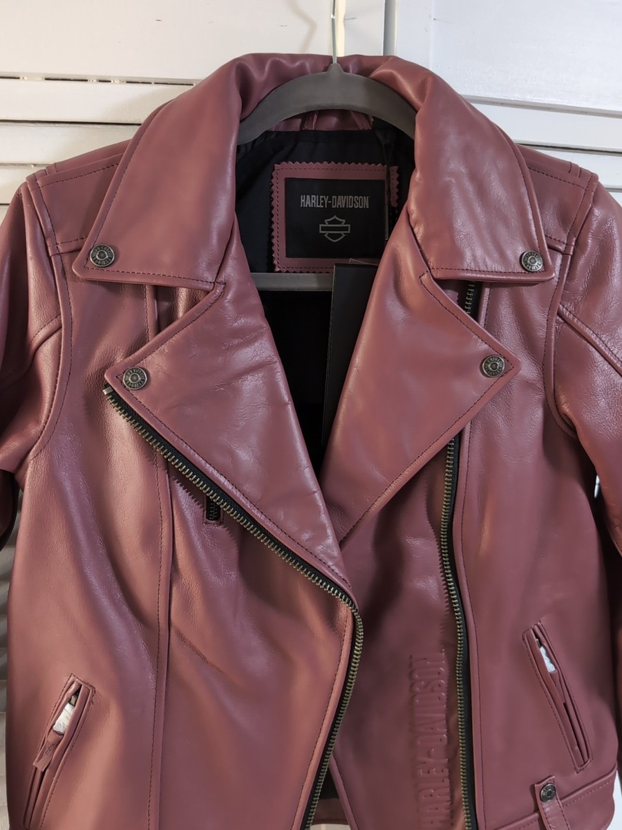 ^^① NWT Harley-Davidson Vixen Lane Leather Riding Jacket - Light