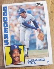 Alejandro Pena 1984 Topps 324 Los Angeles Dodgers Rookie BASEBALL Card. rookie card picture